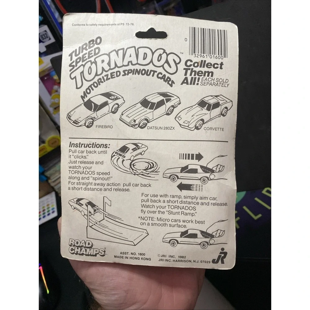 Road Champs Turbo Speed Tornados 1980s Corvette w/ Ramp Sealed